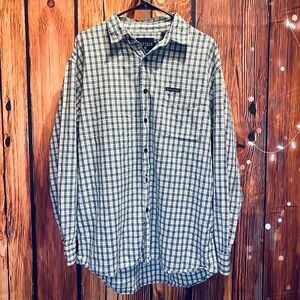 Nautica Jeans Company shirt, medium, plaid design, stylish and versatile.